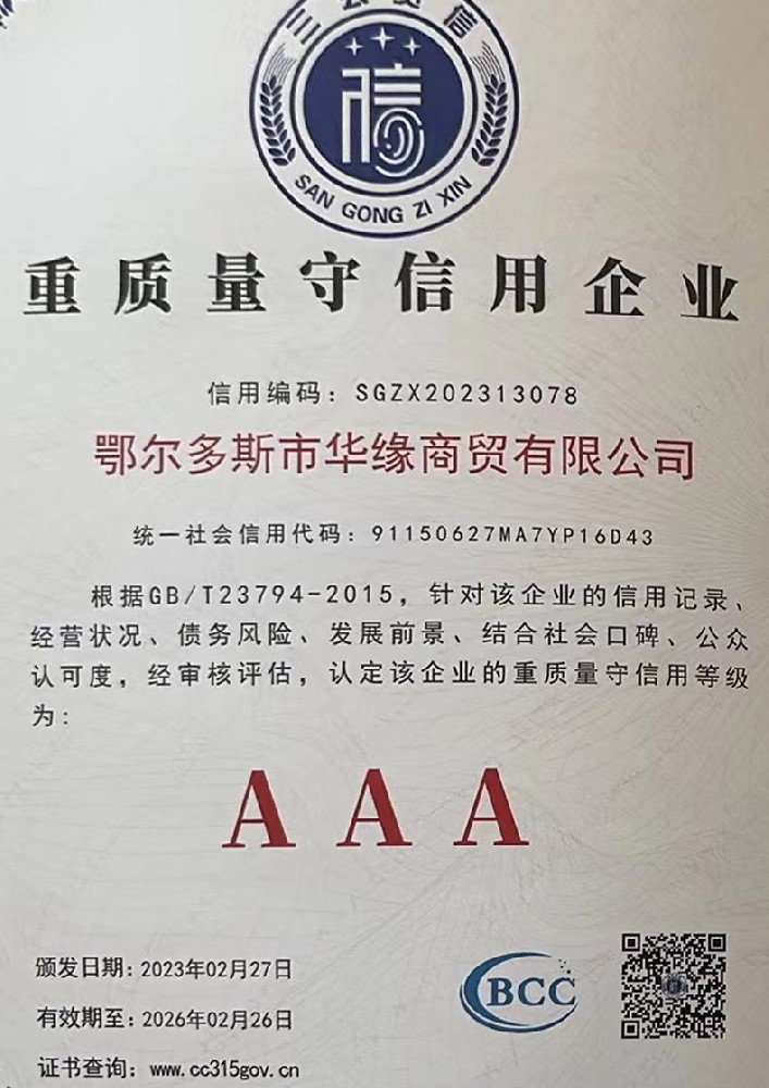 重质量守信用企业